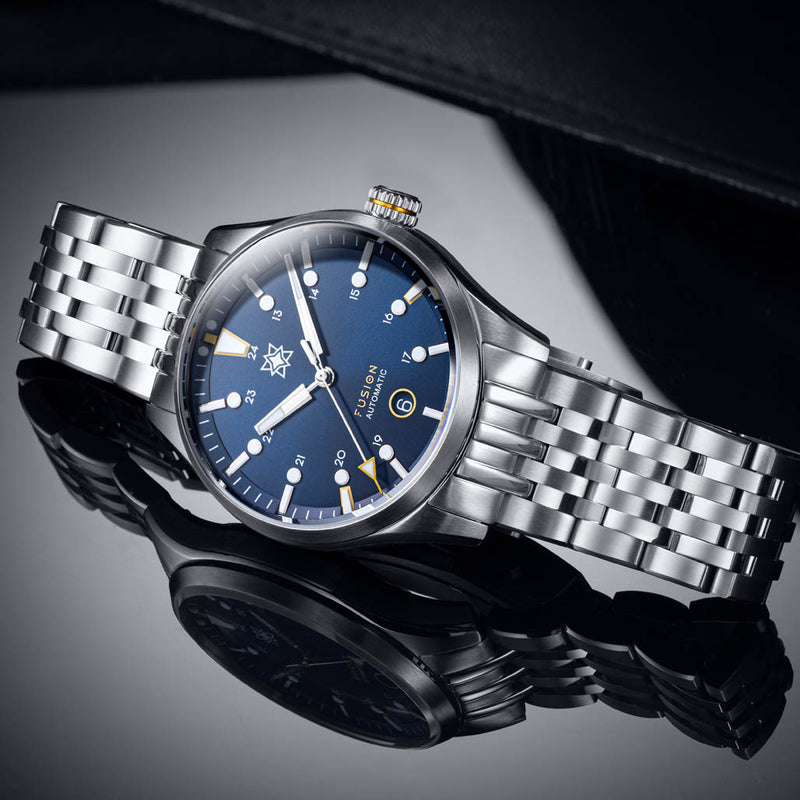 Second Hour Fusion Mk1 Watch with Navy Dial #SEC-HOU-21
