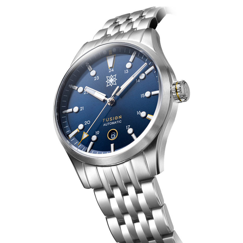 Second Hour Fusion Mk1 Watch with Navy Dial #SEC-HOU-21