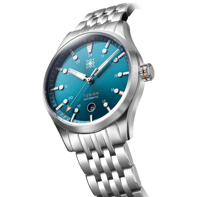 Second Hour Fusion Mk1 Watch with Petrol Dial #SEC-HOU-22