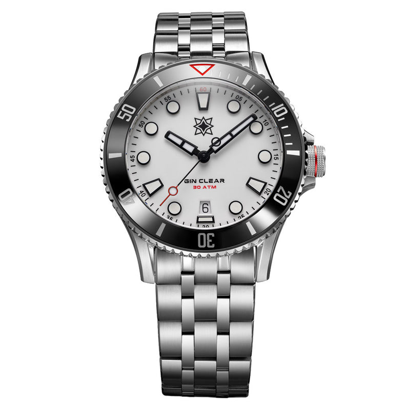Second Hour Gin Clear Mk3 Watch with White Dial #SEC-HOU-23