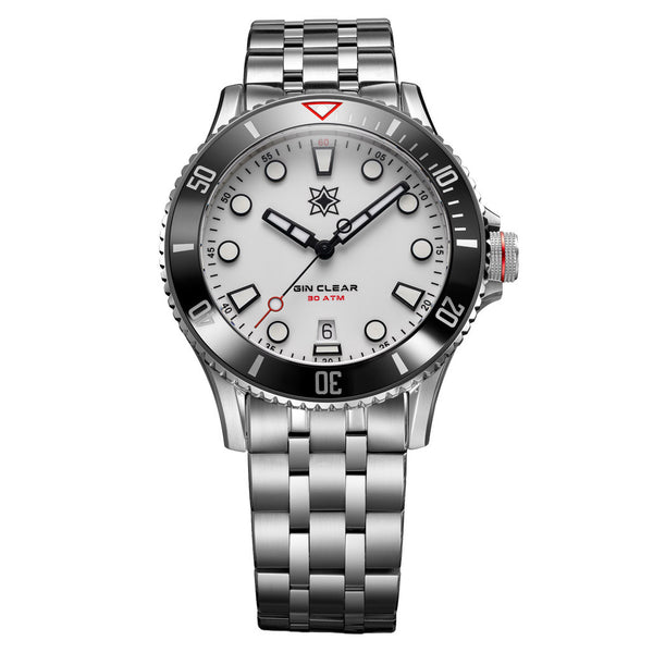 Second Hour Gin Clear Mk3 Watch with White Dial #SEC-HOU-23