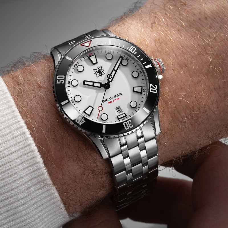 Second Hour Gin Clear Mk3 Watch with White Dial #SEC-HOU-23