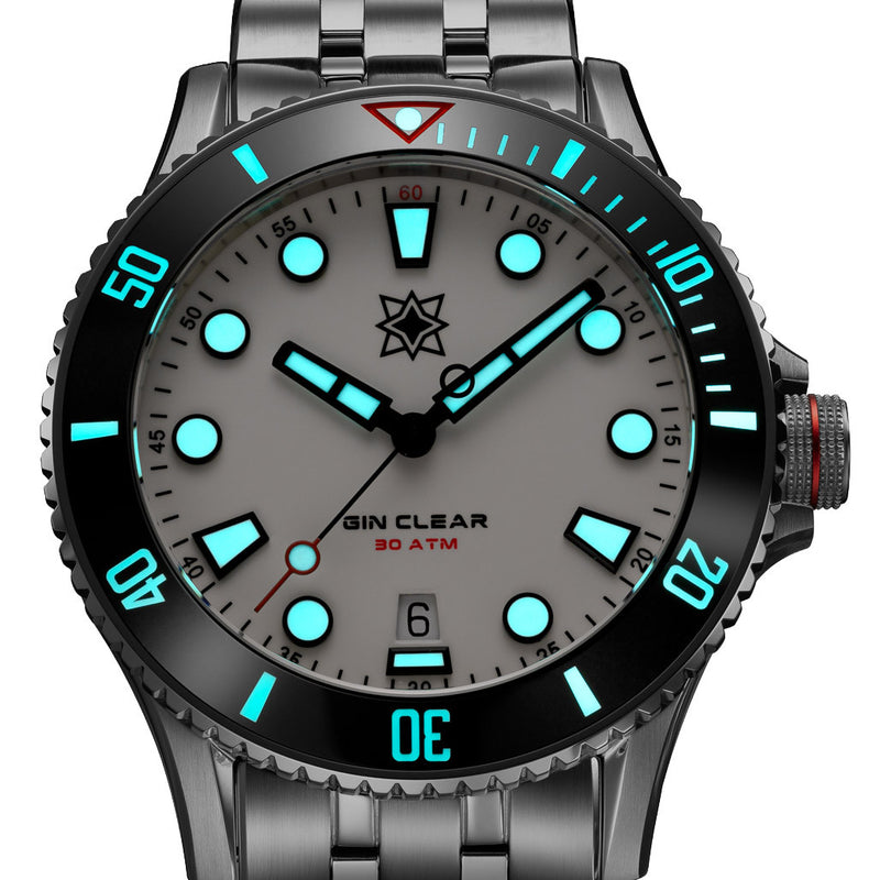 Second Hour Gin Clear Mk3 Watch with White Dial #SEC-HOU-23
