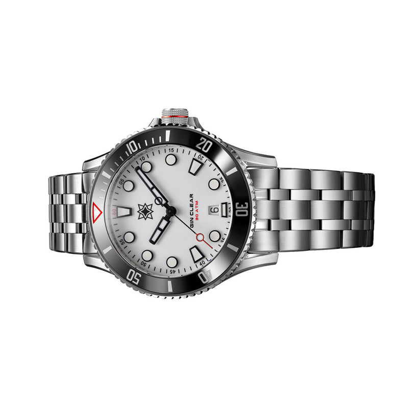 Second Hour Gin Clear Mk3 Watch with White Dial #SEC-HOU-23