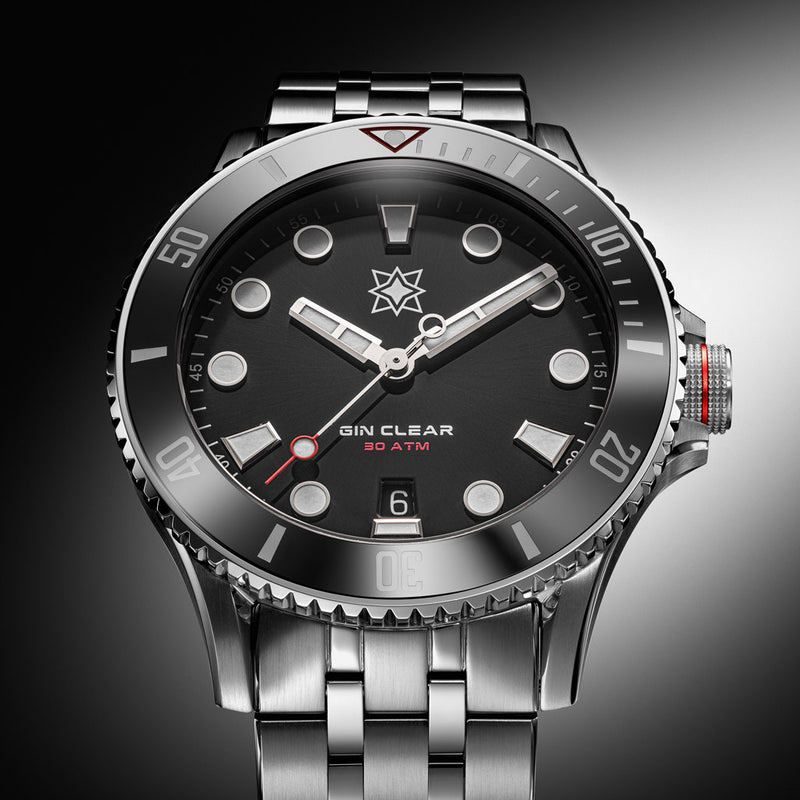 Second Hour Gin Clear Mk3 Watch with Black Dial #SEC-HOU-24