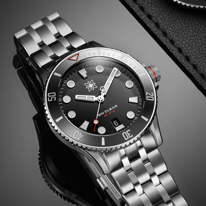 Second Hour Gin Clear Mk3 Watch with Black Dial #SEC-HOU-24