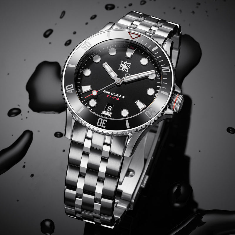 Second Hour Gin Clear Mk3 Watch with Black Dial #SEC-HOU-24