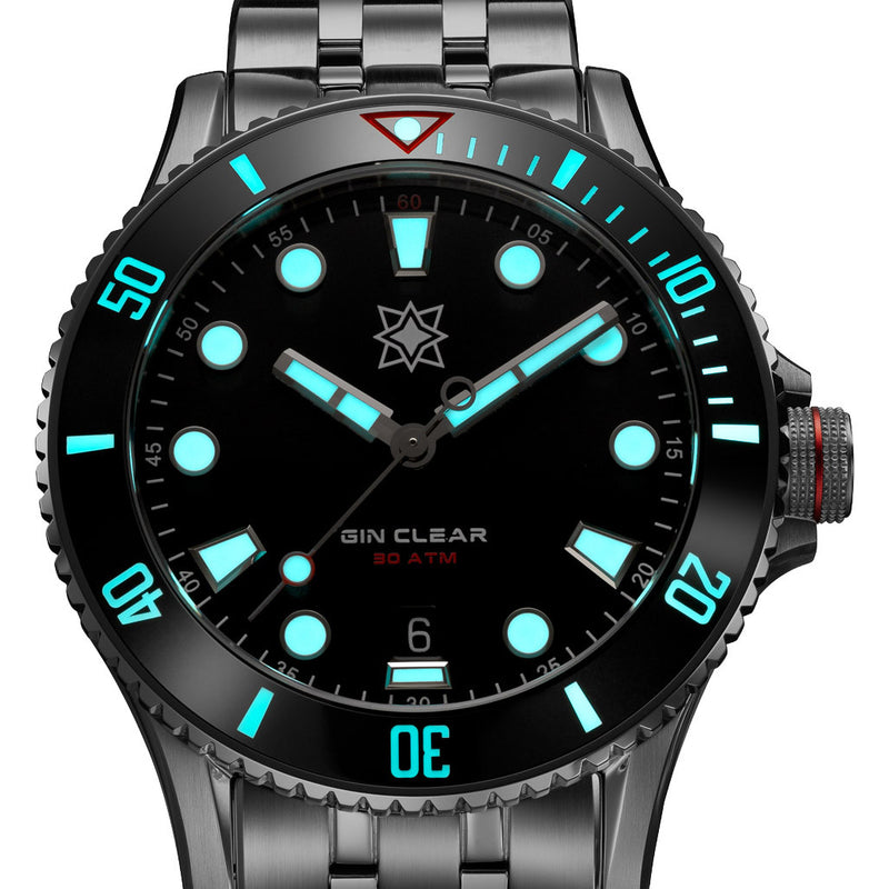 Second Hour Gin Clear Mk3 Watch with Black Dial #SEC-HOU-24