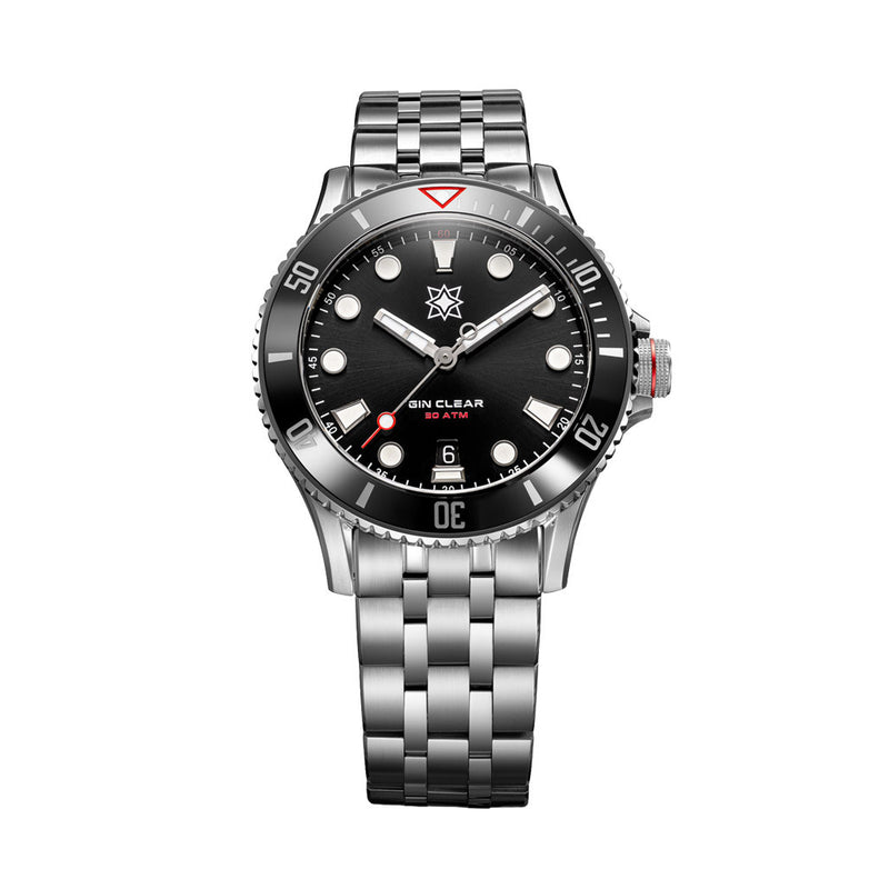 Second Hour Gin Clear Mk3 Watch with Black Dial #SEC-HOU-24