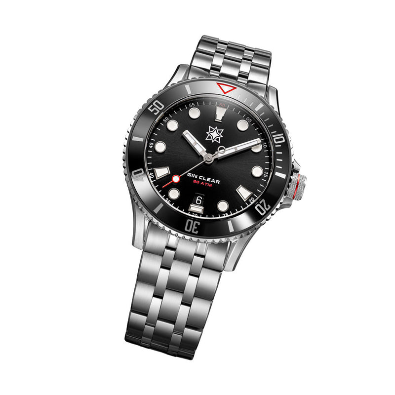 Second Hour Gin Clear Mk3 Watch with Black Dial #SEC-HOU-24