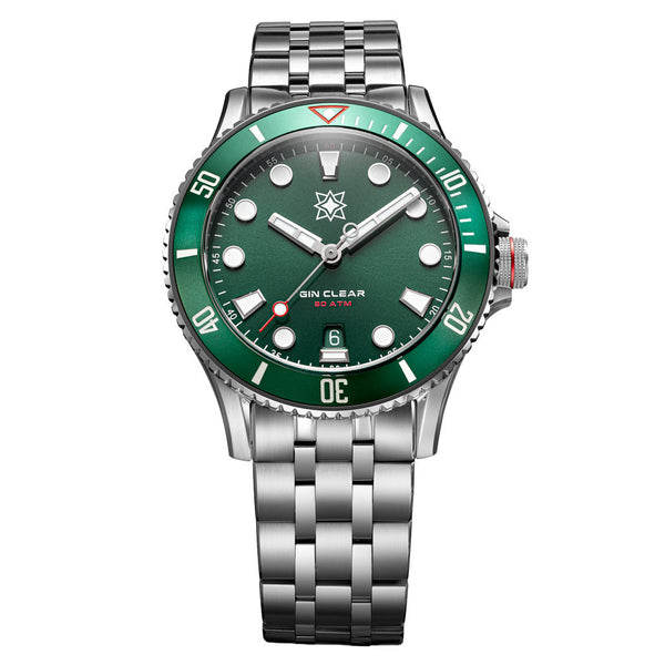 Second Hour Gin Clear Mk3 Watch with Green Dial #SEC-HOU-25