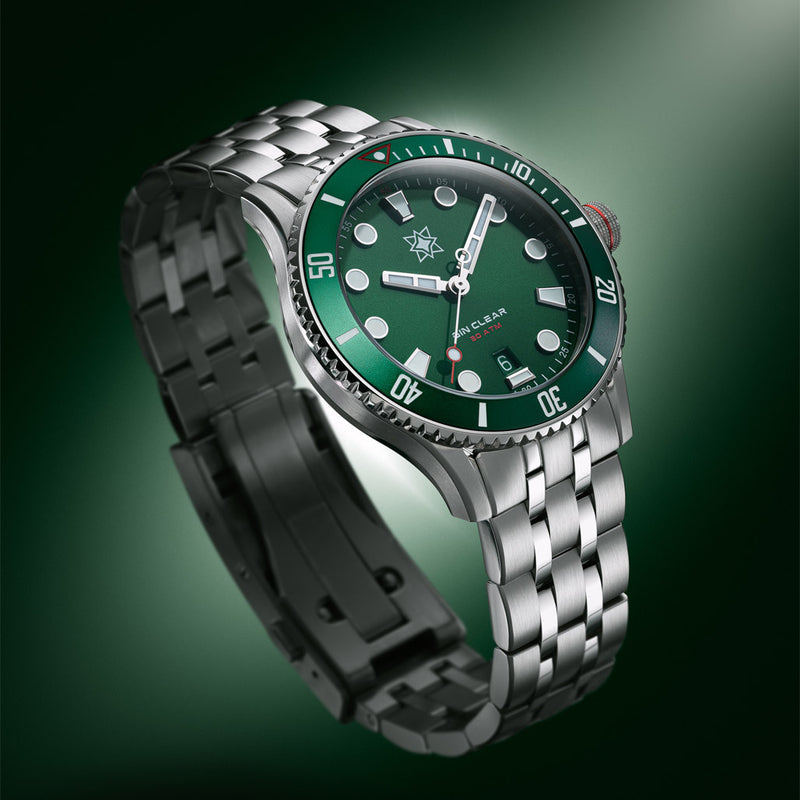 Second Hour Gin Clear Mk3 Watch with Green Dial #SEC-HOU-25