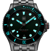 Second Hour Gin Clear Mk3 Watch with Green Dial #SEC-HOU-25
