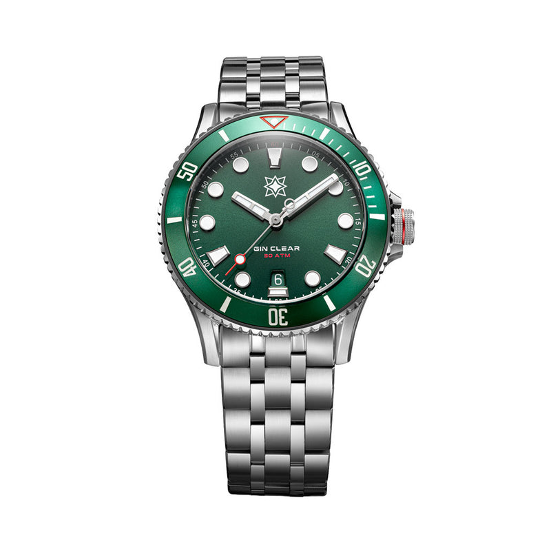 Second Hour Gin Clear Mk3 Watch with Green Dial #SEC-HOU-25