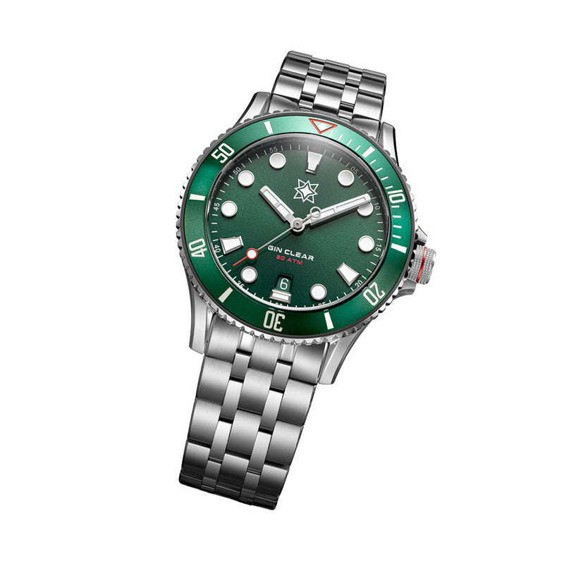 Second Hour Gin Clear Mk3 Watch with Green Dial #SEC-HOU-25
