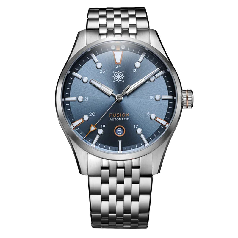 Second Hour Fusion Mk1 Watch with Denim Fire Dial #SEC-HOU-27