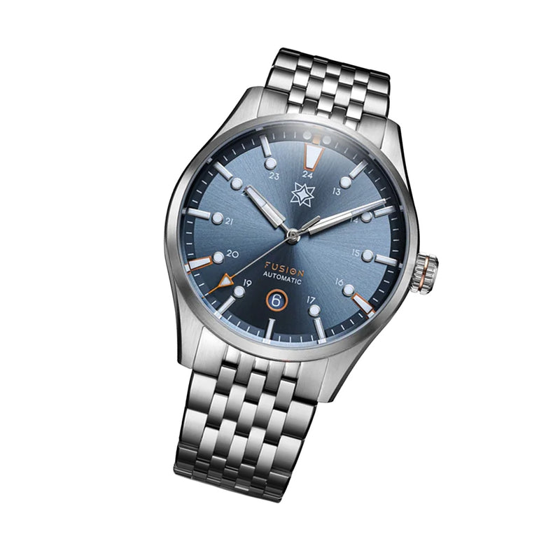 Second Hour Fusion Mk1 Watch with Denim Fire Dial #SEC-HOU-27