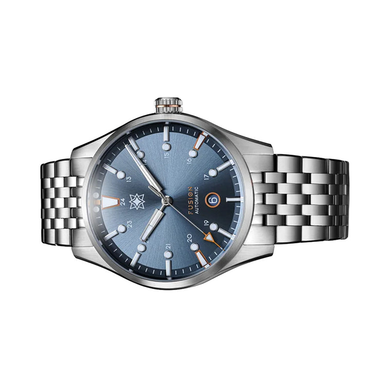 Second Hour Fusion Mk1 Watch with Denim Fire Dial #SEC-HOU-27