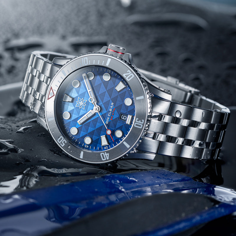 Second Hour Gin Clear Mk3 Watch with Mosaic Dial #SEC-HOU-28