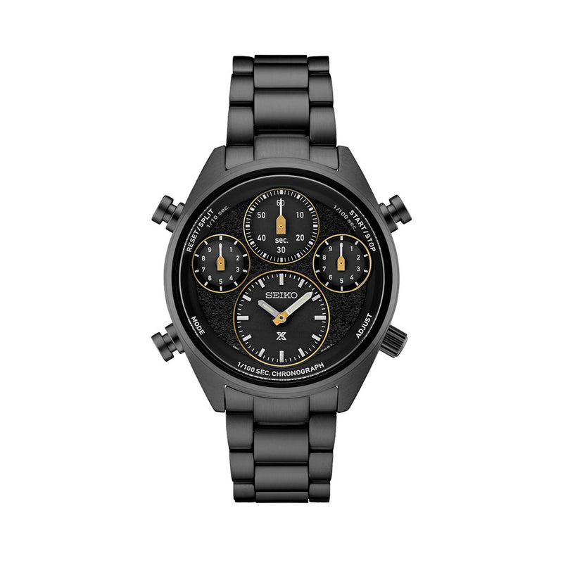 Seiko Prospex Speedtimer Solar 1/100 second PVD Ltd Ed Chronograph #SFJ007