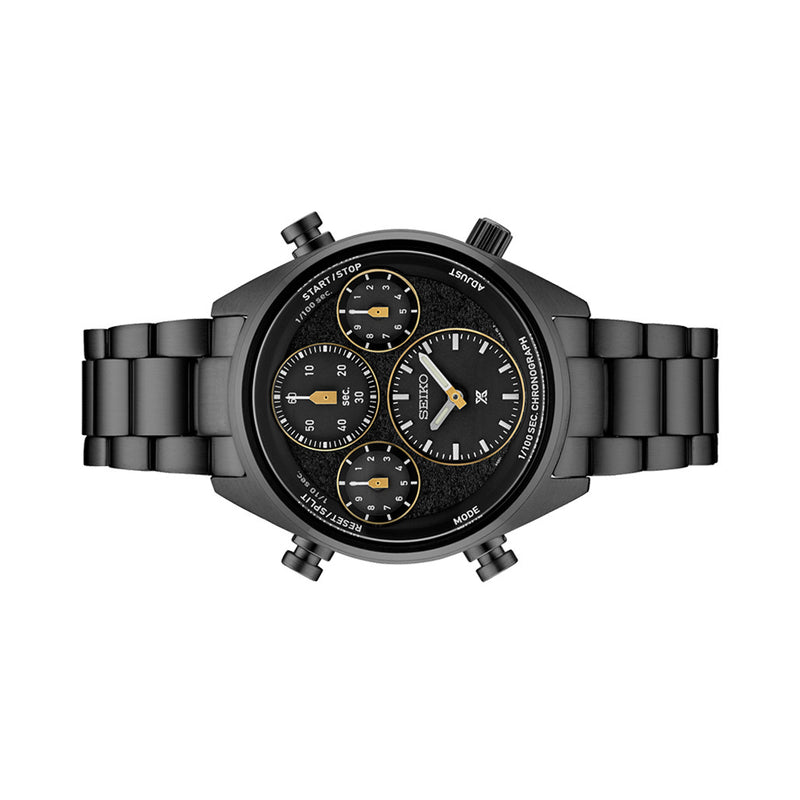 Seiko Prospex Speedtimer Solar 1/100 second PVD Ltd Ed Chronograph #SFJ007