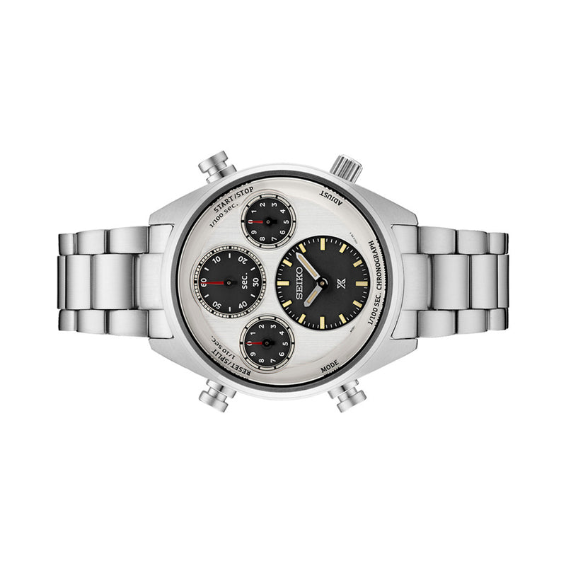Seiko Prospex Speedtimer Solar 1/100 second Ltd Ed Chronograph with White Dial #SFJ009