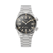 KUOE Sombrero 90-011 Black Linen Textured Dial Watch #SM90011-BK-FLAT