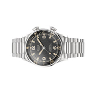 KUOE Sombrero 90-011 Black Linen Textured Dial Watch #SM90011-BK-FLAT
