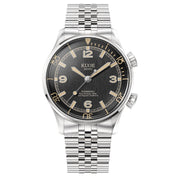 KUOE Sombrero 90-011 Black Linen Textured Dial Watch #SM90011-BK-JUB
