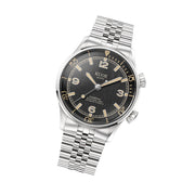 KUOE Sombrero 90-011 Black Linen Textured Dial Watch #SM90011-BK-JUB