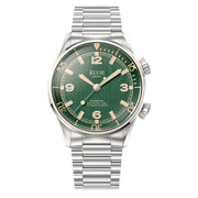 KUOE Sombrero 90-011 Green Linen Textured Dial Watch #SM90011-GR-FLAT