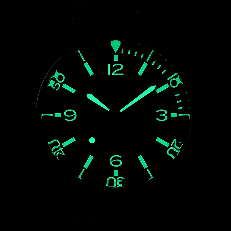 KUOE Sombrero 90-011 Green Linen Textured Dial Watch #SM90011-GR-FLAT