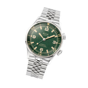 KUOE Sombrero 90-011 Green Linen Textured Dial Watch #SM90011-GR-JUB