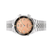 KUOE Sombrero 90-011 Salmon Linen Textured Dial Watch #SM90011-SAL-JUB