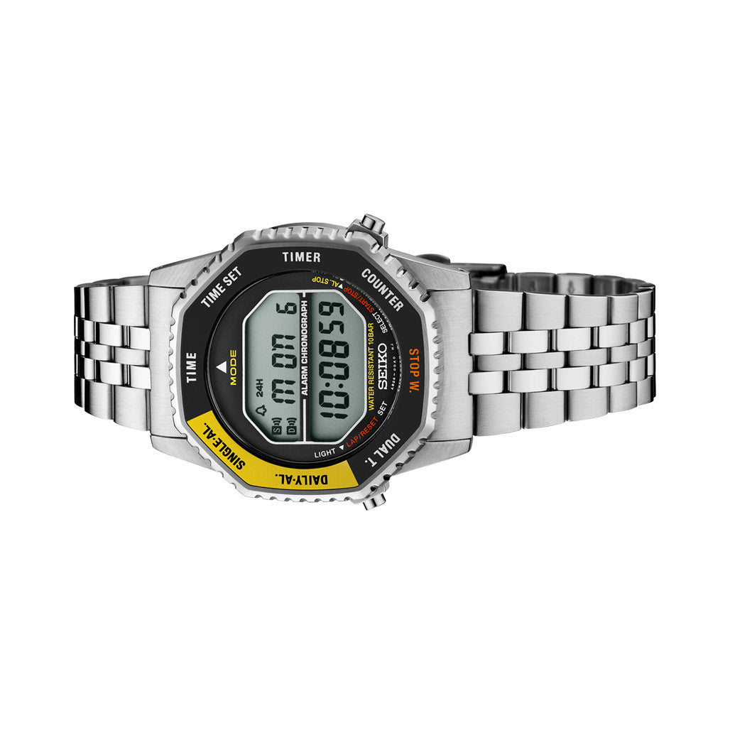 Ｓkall Pierrto ショップオリジナル Seiko Rotocall Retro Digital Watch with Yellow Accents #SMGG17
