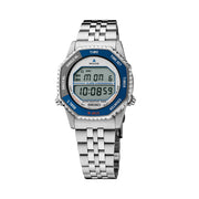 Seiko Rotocall Retro Digital Watch with Blue  Accents #SMGG21