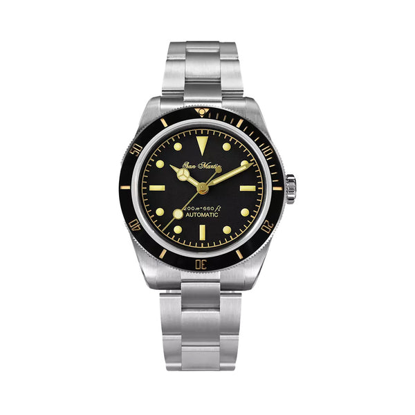 San Martin Automatic Watch with Black and Gilt Dial #SN004-A