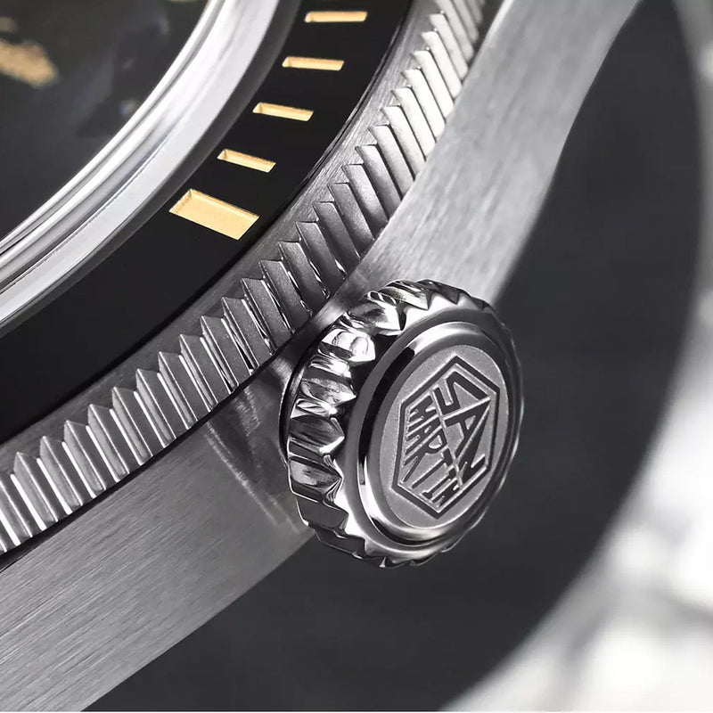San Martin Automatic Watch with Black and Gilt Dial #SN004-A