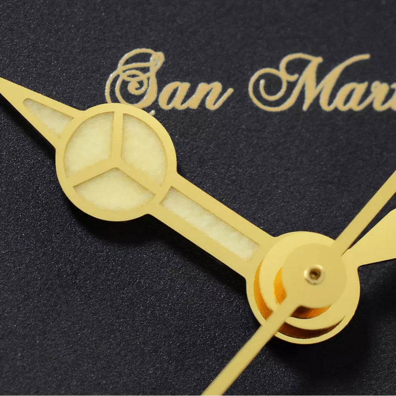 San Martin Automatic Watch with Black and Gilt Dial #SN004-A