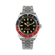 San Martin Automatic GMT Watch with Black Vintage Dial #SN005-B