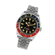 San Martin Automatic GMT Watch with Black Vintage Dial #SN005-B