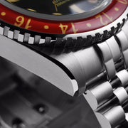San Martin Automatic GMT Watch with Black Vintage Dial #SN005-B