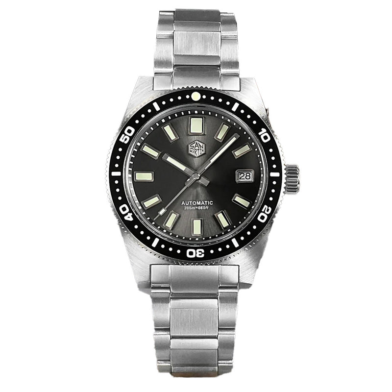 San Martin Automatic Dive Watch with Sunray Grey Dial #SN007-A