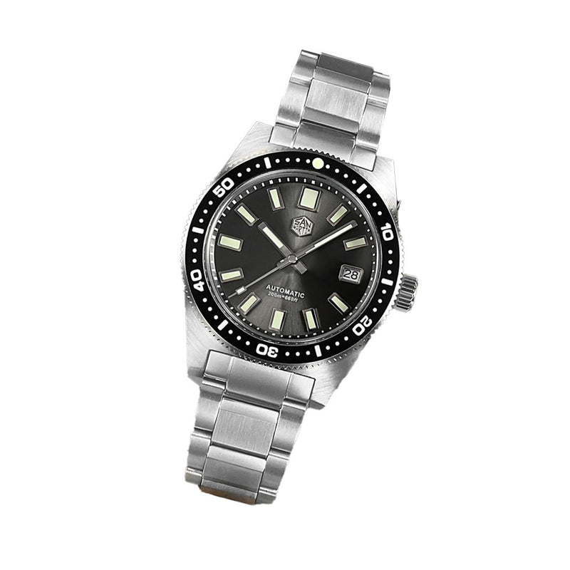 San Martin Automatic Dive Watch with Sunray Grey Dial #SN007-A