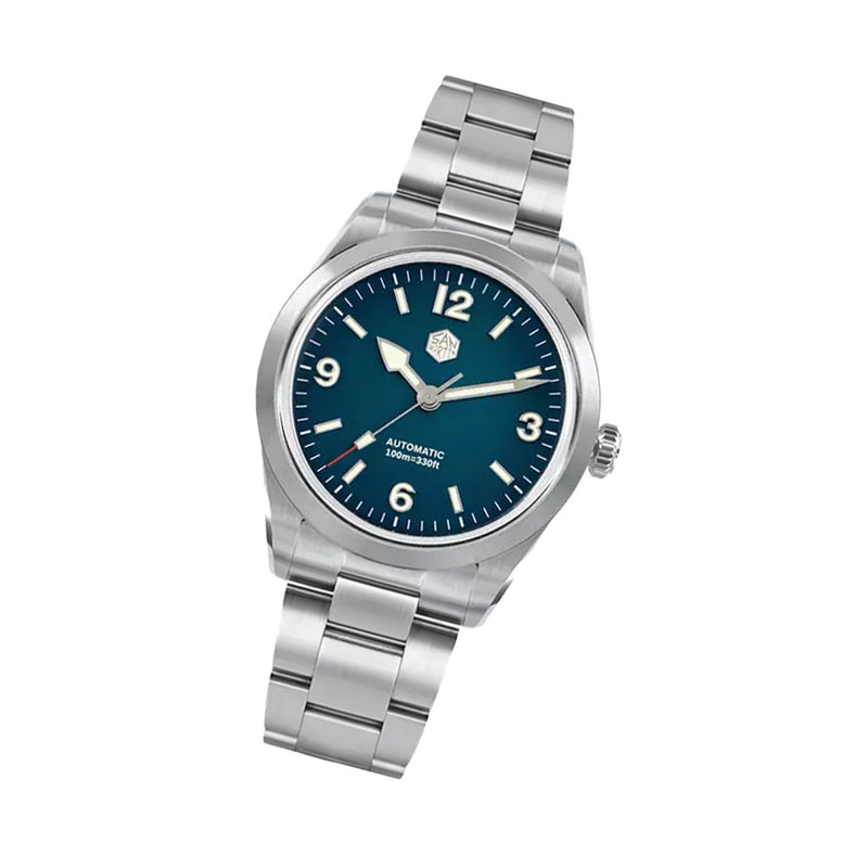 San Martin 38mm Automatic Sport Watch with Blue Gradient Dial #SN0107-A