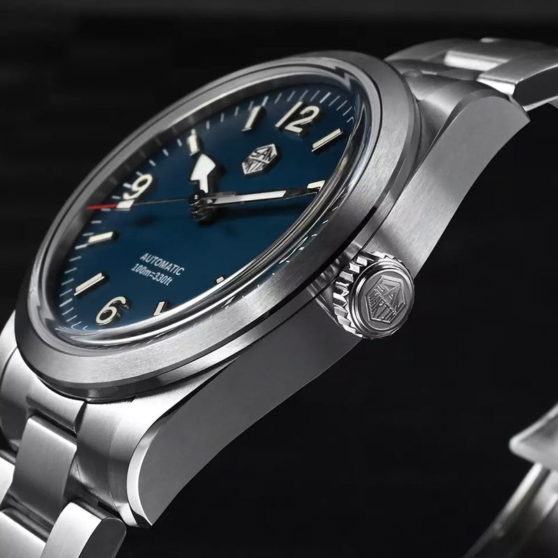 San Martin 38mm Automatic Sport Watch with Blue Gradient Dial #SN0107-A