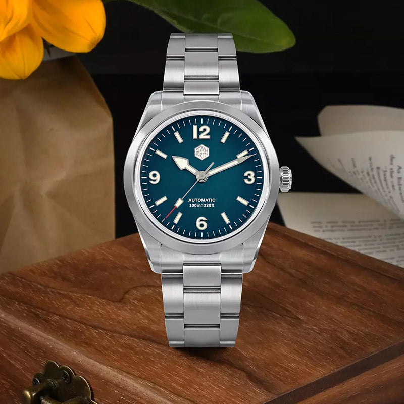 San Martin 38mm Automatic Sport Watch with Blue Gradient Dial #SN0107-A
