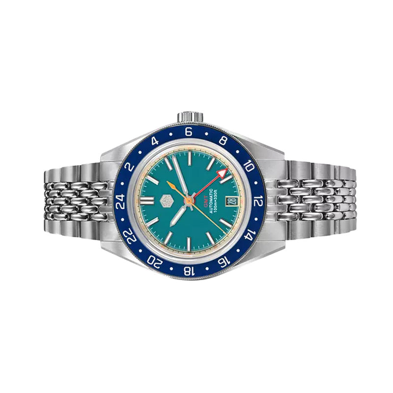 San Martin 39.5mm Automatic Sport GMT Watch with Blue Dial #SN0116-A