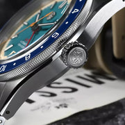San Martin 39.5mm Automatic Sport GMT Watch with Blue Dial #SN0116-A