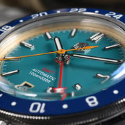 San Martin 39.5mm Automatic Sport GMT Watch with Blue Dial #SN0116-A